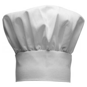 Chef Revival H400WH 13" Poly/Cotton Chef's Hat w/ Adjustable Head Band - White