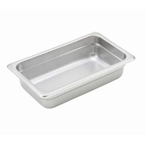 Winco SPJH-402 S/s Steam Table Pan 1/4 Size Heavy Weight 2" Deep