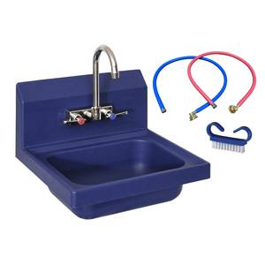 BK Resources APHS-W1410-WBBE Antimicrobial Plastic Hand Sink Kit