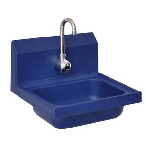 BK Resources APHS-W1410-1BSEF Antimicrobial Plastic Hand Sink With Electronic Faucet