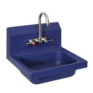 BK Resources APHS-W1410-BE Antimicrobial Plastic Hand Sink With 4" Faucet
