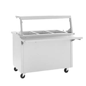 Delfield SH-5-NU 74" Electric Shelleyglas Hot Food Serving Counter w/ Casters