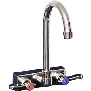 BK Resources EVO-4SM-5G Evolution Series Splash Mount Faucet w/ 5" Gooseneck Spout