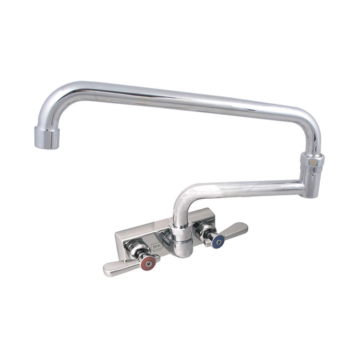 BK Resources EVO-4SM-18 Evolution Series Splash Mount Faucet w/ 18" Jointed Spout