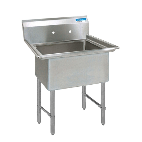 BK Resources BKS6-1-18-14S 18"x18"x14" One Compartment 16 Gauge Stainless Steel Sink