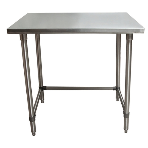 BK Resources CVTOB-3630 36"W x 30"D 16 Gauge Stainless Steel Open Base Work Table
