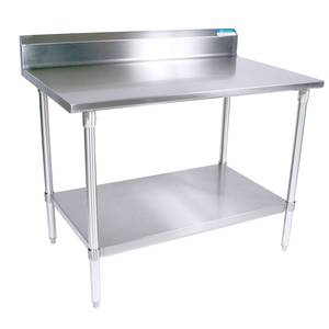 BK Resources CTTR5-4830 48"W x 30"D 16 Gauge Stainless Steel Work Table w/ 5" Riser