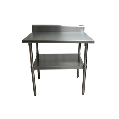 BK Resources CVTR5-3630 36"W x 30"D 16 Gauge Stainless Steel Work Table w/ 5" Riser