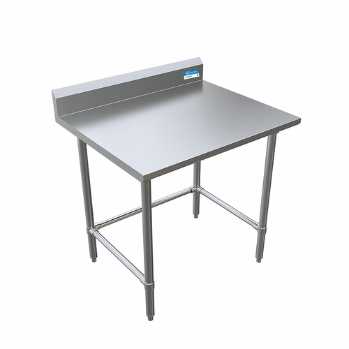 BK Resources CVTR5OB-3630 36"W x 30"D 16 Gauge Stainless Steel Work Table w/ 5" Riser