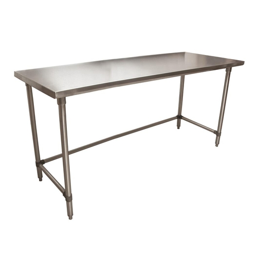 BK Resources CVTOB-7224 72"W x 24"D 16 Gauge Stainless Steel Open Base Work Table