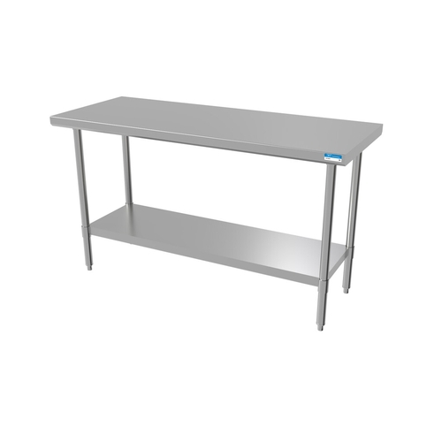 BK Resources CVT-6030 60"W x 30"D 16 Gauge Stainless Steel Work Table