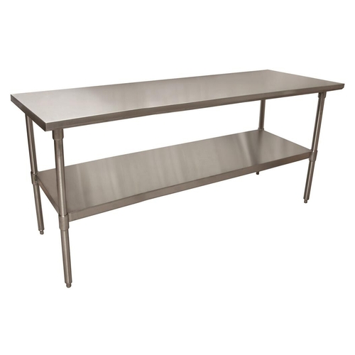 BK Resources CVT-7224 72"W x 24"D 16 Gauge Stainless Steel Work Table