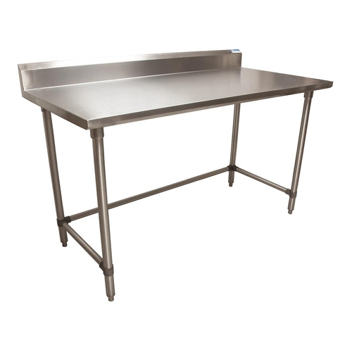 BK Resources CVTR5OB-6030 60"W x 30"D 16 Gauge Stainless Steel Open Base Work Table