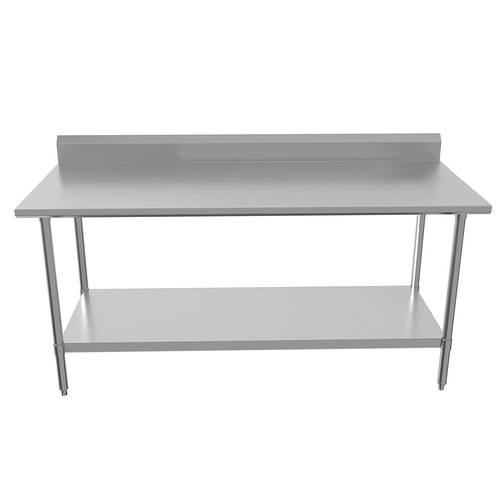 BK Resources CVTR5-7230 72"W x 30"D 16 Gauge Stainless Steel Work Table w/ 5" Riser