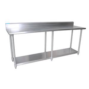 BK Resources CTTR5-9630 96"W x 30"D 16 Gauge Stainless Steel Work Table w/ 5" Riser