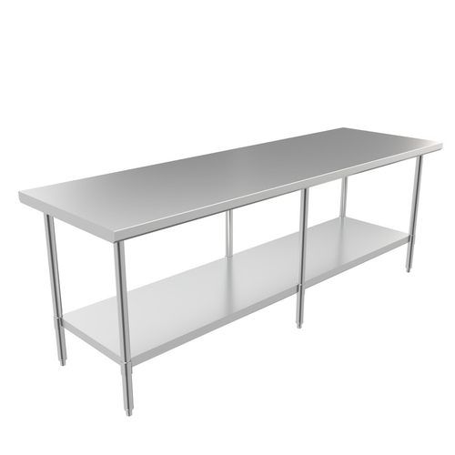 BK Resources CVT-9630 96"W x 30"D 16 Gauge Stainless Steel Work Table