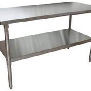 BK Resources QVT-6030 60"W x 30"D 14 Gauge Stainless Steel Work Table