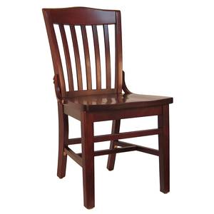 H&D Commercial Seating 8235 Wood Schoolhouse Back Banquet Chair with Wooden Seat