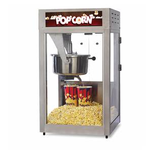 Global Solutions by Nemco GS1516 16oz Tempered Glass Popcorn Popper w/ Removable Kettle