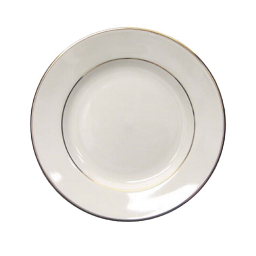 International Tableware, Inc FL-7GF Florentine American White 7-1/8" Ceramic Footed Plate