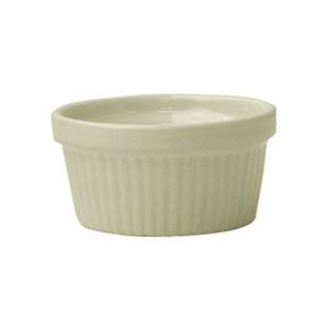 International Tableware, Inc RAMF-3-AW American White 3 oz Stoneware-Ceramic Fluted Ramekin