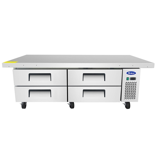 Atosa MGF8454GR 76" Double Section Extended Top Stainless Steel Chef Base