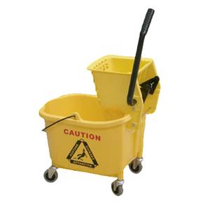Thunder Group PLWB361 36 Qt Combination Yellow Mop Bucket/Wringer