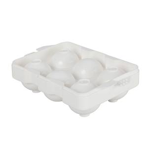 Winco ICCP-6W Polypropylene 6 Compartment Stacking Spherical Ice Tray