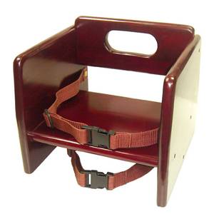 Thunder Group WDTHBS020 Wooden Stackable Booster Seat w/ Mahogany Finish