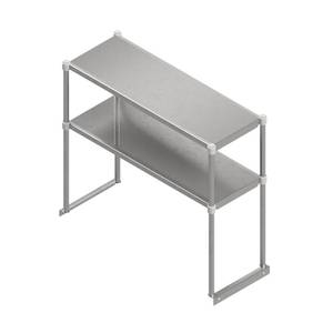 John Boos OSE26FK-1896 18"W x 96"L Double Stainless Steel Overshelf