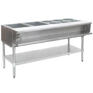 Eagle Group AWT4-LP-1X 63.5" Open Base Stainless Steel Water Bath Steam Table - LP