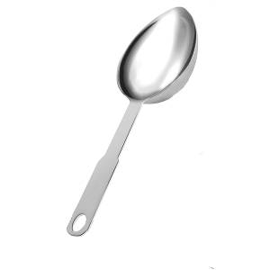 Thunder Group SLMS025V 1/4 Cup Stainless Steel Oval Measuring Scoop