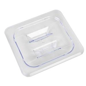 Thunder Group PLPA7160C 1/6 Size Clear Polycarbonate Solid Food Pan Lid