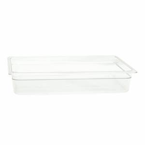 Thunder Group PLPA8004 Full Size Clear Polycarbonate Food Pan 4" Depth