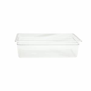 Thunder Group PLPA8006 Full Size Clear Polycarbonate Food Pan 6" Depth