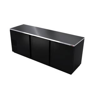 Fagor Refrigeration FBB-95-N 96" Black Exterior Refrigerated Bar Cooler With Epoxy Rails