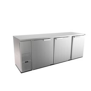 Fagor Refrigeration FBB-95S-N 96" Stainless Steel Refrigerated Bar Cooler With 3 Doors