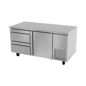 Fagor Refrigeration SUR-67-D2 68" Stainless Steel Two Shelf Undercounter Refrigerator