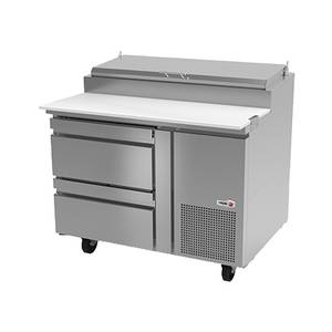 Fagor Refrigeration FPT-46-D2 46" Refrigerated Pizza Prep Table With Two Drawers