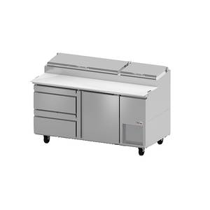 Fagor Refrigeration FPT-67-D2 68" Refrigerated Pizza Prep Table With Two Drawers