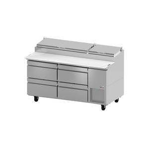 Fagor Refrigeration FPT-67-D4 68" Refrigerated Two Section Back Bar Cooler With 4 Drawers