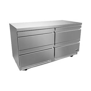 Fagor Refrigeration FUR-60-D4-N 60" Stainless Steel Two Section Undercounter Refrigerator
