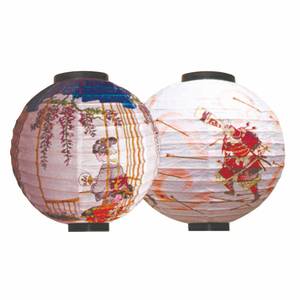Thunder Group HL36-2 16" Diameter "Samurai" Red Paper Japanese Cochin Lantern