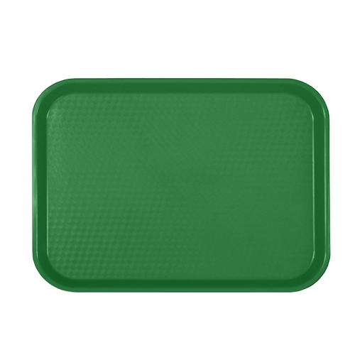 Thunder Group PLFFT1216GR 12" x 16-1/4" Green Polypropylene Fast Food Tray