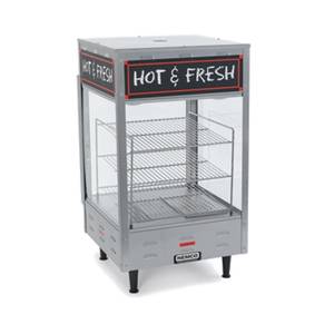 Nemco 6454 Heated Hot Food Merchandiser w/ Three 15in Square Shelves