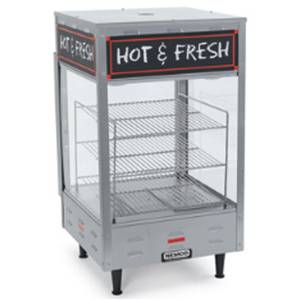 Nemco 6455 Hot Food Merchandiser W/ Three 19in Square Angled Shelves