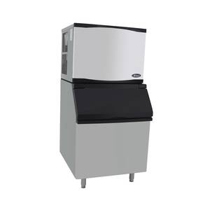 Atosa YR450-AP-161 + CYR400P 460lb/24hr Cube-Style Ice Machine With Bin