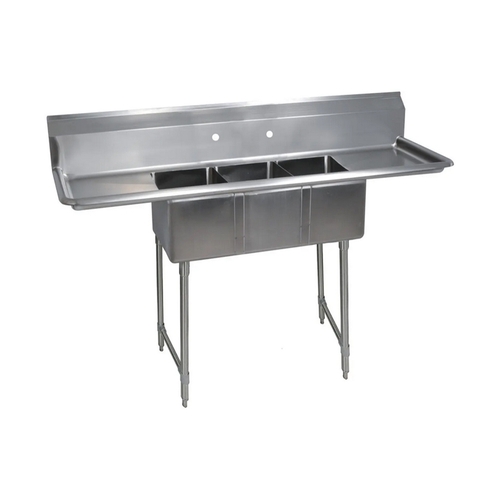 Falcon Food Service E3C-10X14-2-15 10" x 14" Stainless Steel 3 Compartment Sink
