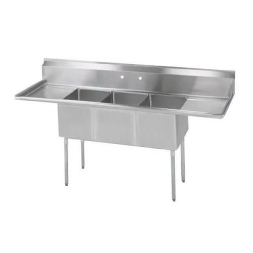 Falcon Food Service E3C-18X18-2-18 18" x 18" Stainless Steel 3 Compartment Sink