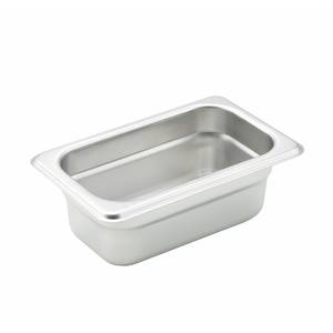 Winco SPJH-902 Solid Steam Table Pan 1/9 x 2" Size Heavy Weight